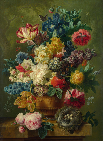 Paulus Theodorus van Brussel - Flowers in a Vase - Oil Painting Tour