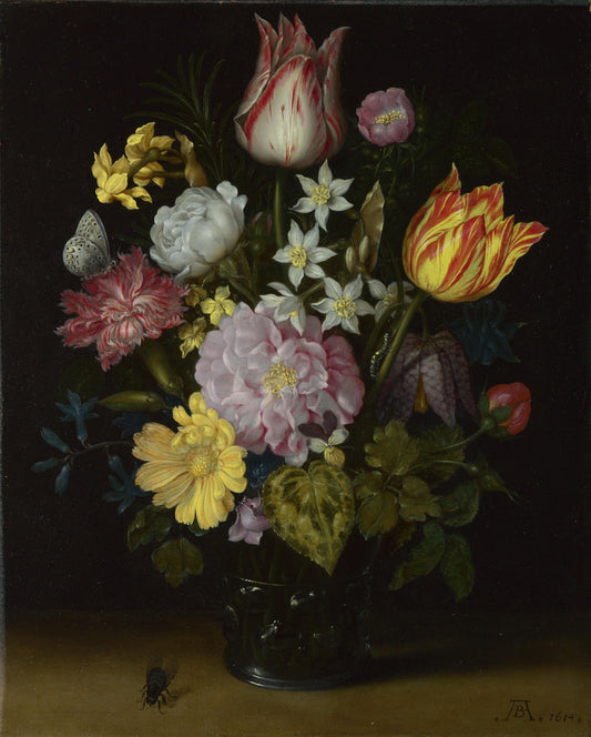 Ambrosius Bosschaert the Elder - Flowers in a Glass Vase - Oil Painting Tour