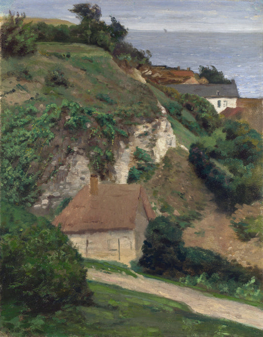 Antoine Chintreuil - House on the Cliffs near Fécamp - Oil Painting Tour