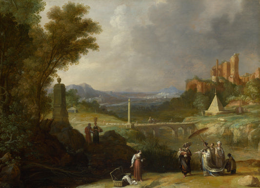 Bartholomeus Breenbergh - The Finding of the Infant Moses by Pharaoh's Daughter - Oil Painting Tour
