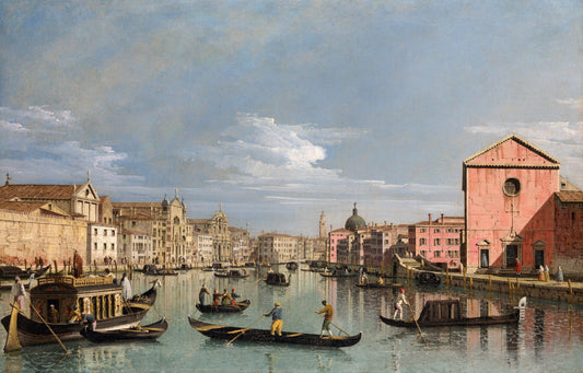 Bernardo Bellotto - Venice - The Grand Canal facing Santa Croce - Oil Painting Tour