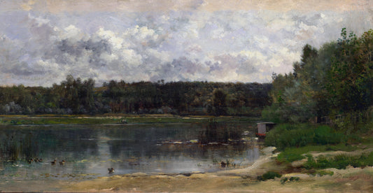 Charles-François Daubigny - River Scene with Ducks - Oil Painting Tour
