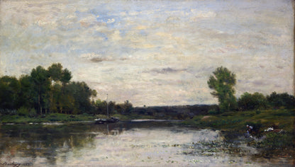 Charles-François Daubigny - View on the Oise - Oil Painting Tour
