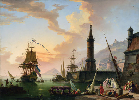 Claude-Joseph Vernet - A Seaport - Oil Painting Tour