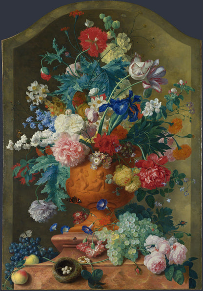 Jan van Huysum - Flowers in a Terracotta Vase - Oil Painting Tour